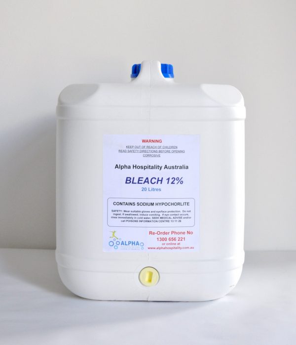 White 20 Litre Bleach Drum Bleach 12%