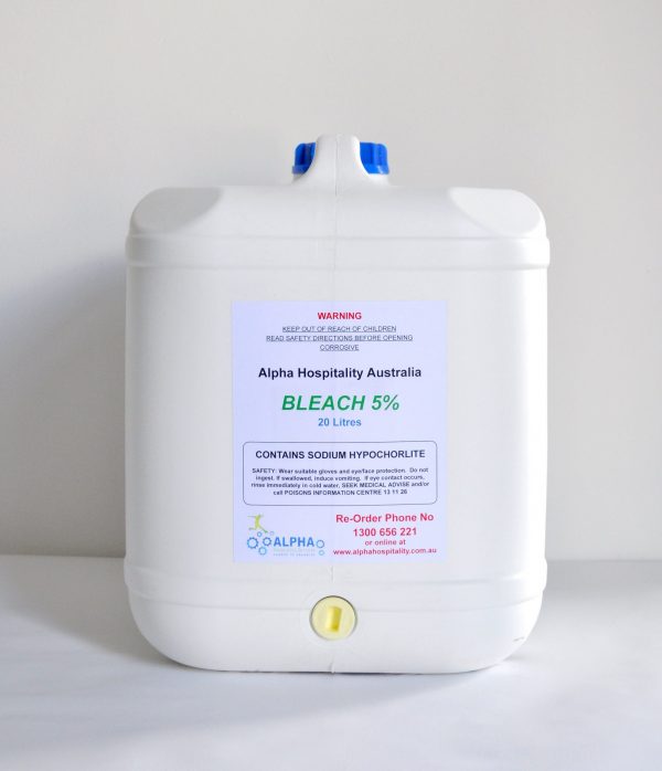 White 20 Litre Bleach Drum Bleach 5 %